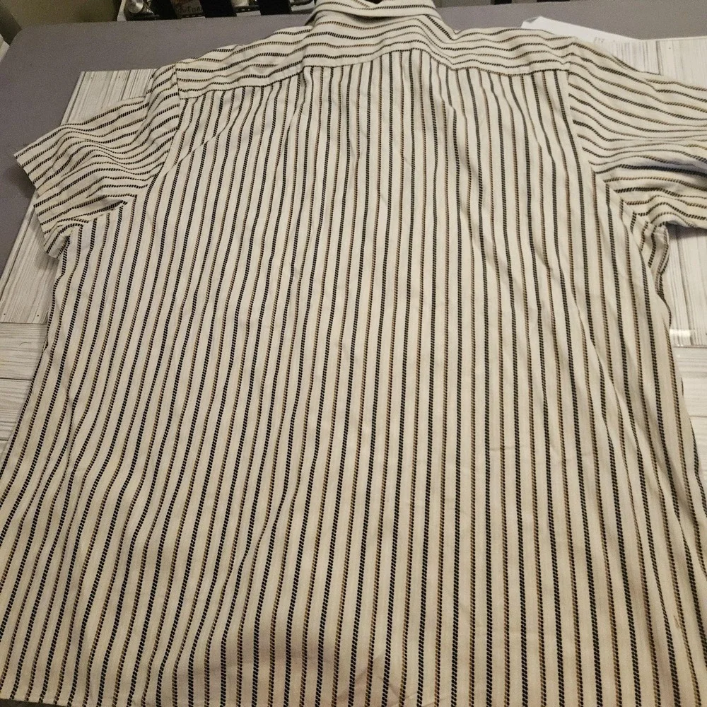 Banana Republic‎ Shirt Mens 2XL Striped Short Sleeve Button Up Standard Fit